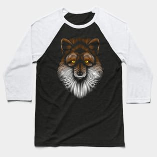 Fox face lines Baseball T-Shirt